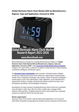 global electronic alarm clock market 2021