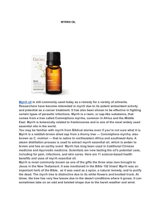 myrrh oil