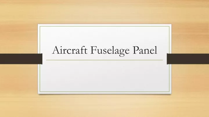 aircraft fuselage panel