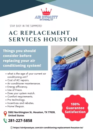 Best AC Replacement Services Houston | Air Dynasty