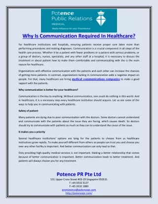 why is communication required in healthcare