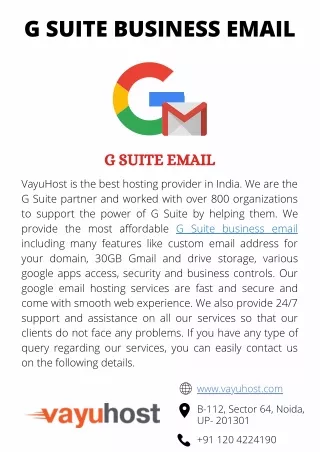 G Suite Business Email