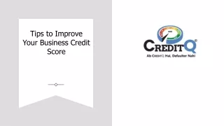tips to improve your business credit score