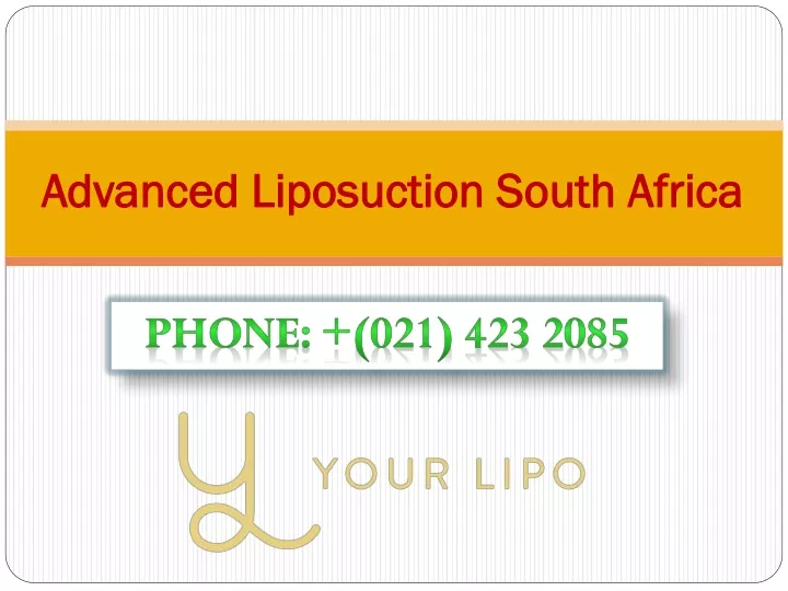 advanced liposuction south africa