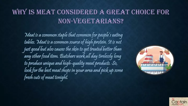 why is meat considered a great choice