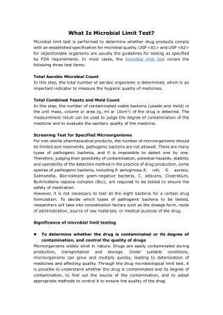 what is microbial limit test