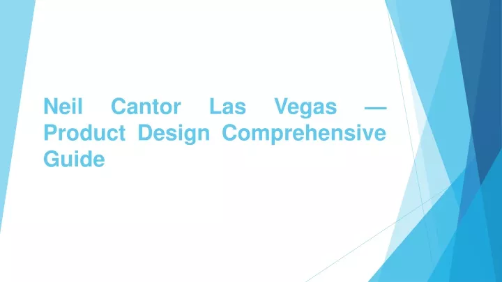 neil cantor las vegas product design comprehensive guide