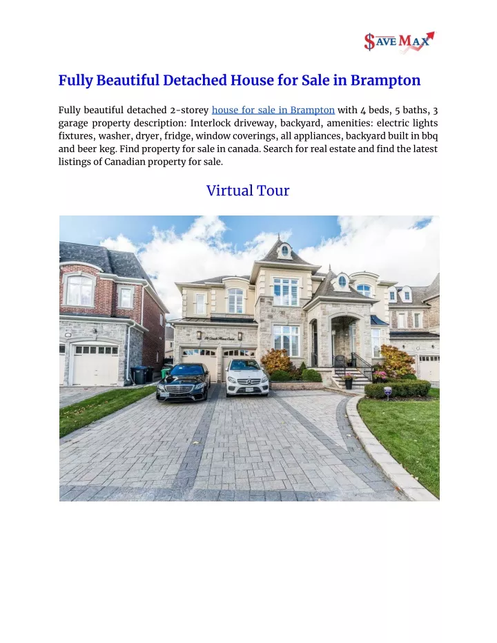 fully beautiful detached house for sale