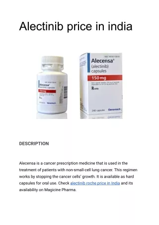 alectinib price in india
