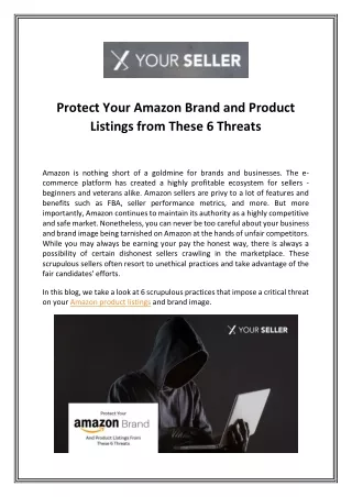 Protect Your Amazon Brand And Product Listings From These 6 Threats