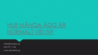 hur m nga gg r normalt vid ivf