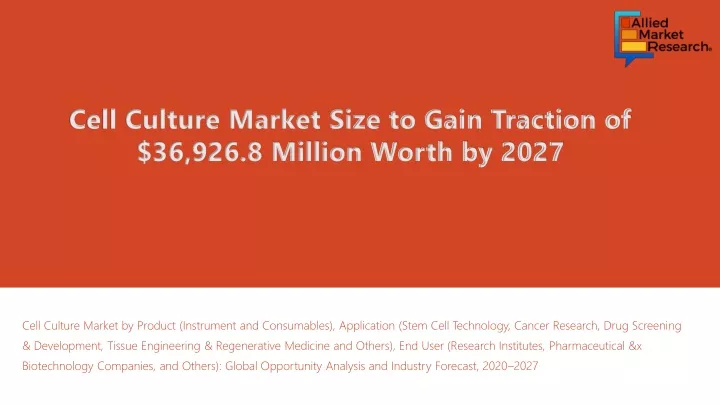 cell culture market size to gain traction