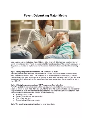 fever debunking major myths