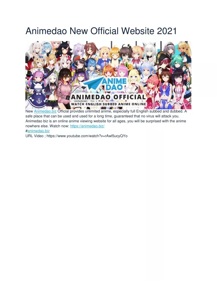 animedao new official website 2021