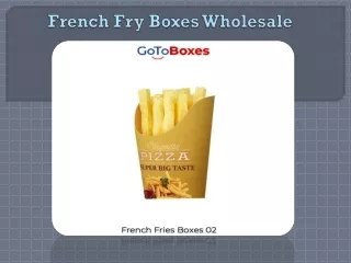 French Fry Boxes Wholesale