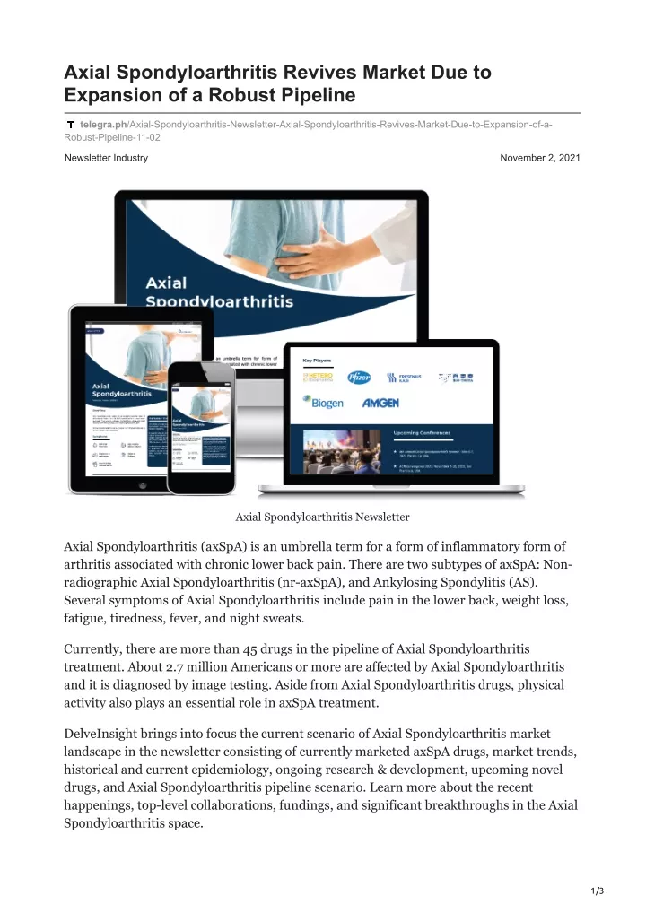 axial spondyloarthritis revives market