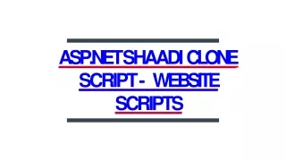 asp net shaadi clone