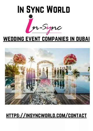 Wedding Event Companies in Dubai | In Sync World