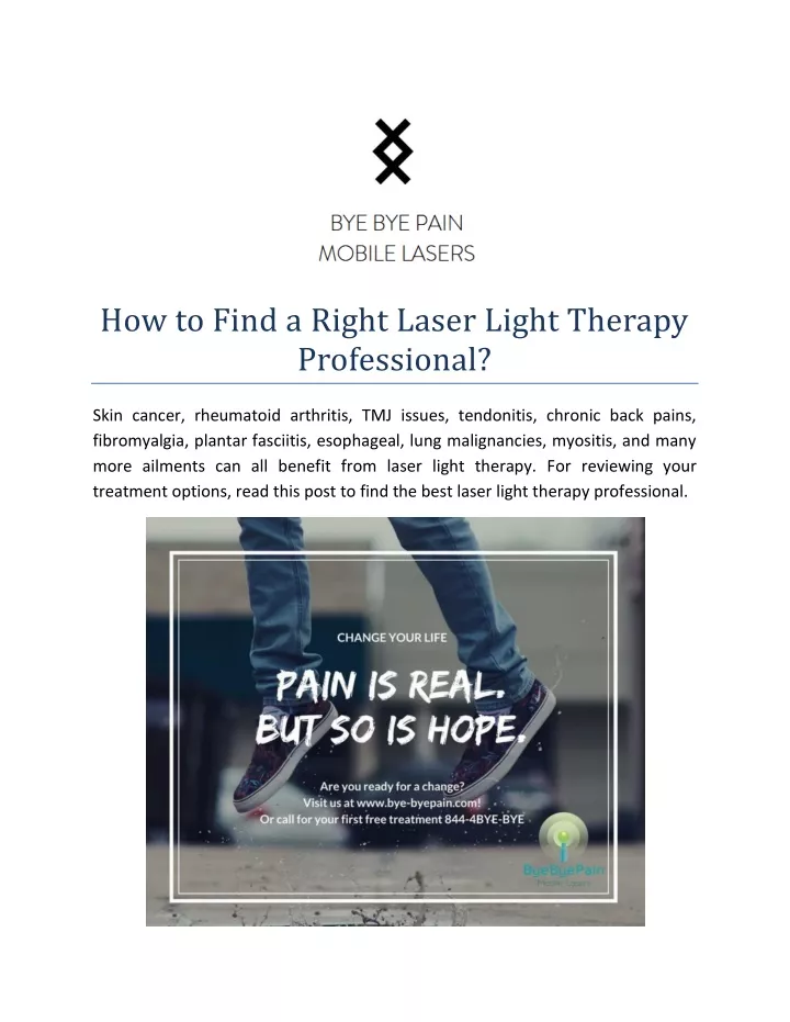 how to find a right laser light therapy