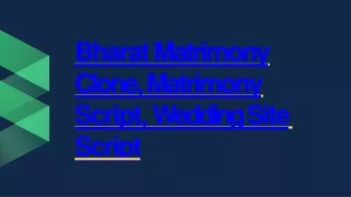bharat matrimony clone matrimony script wedding