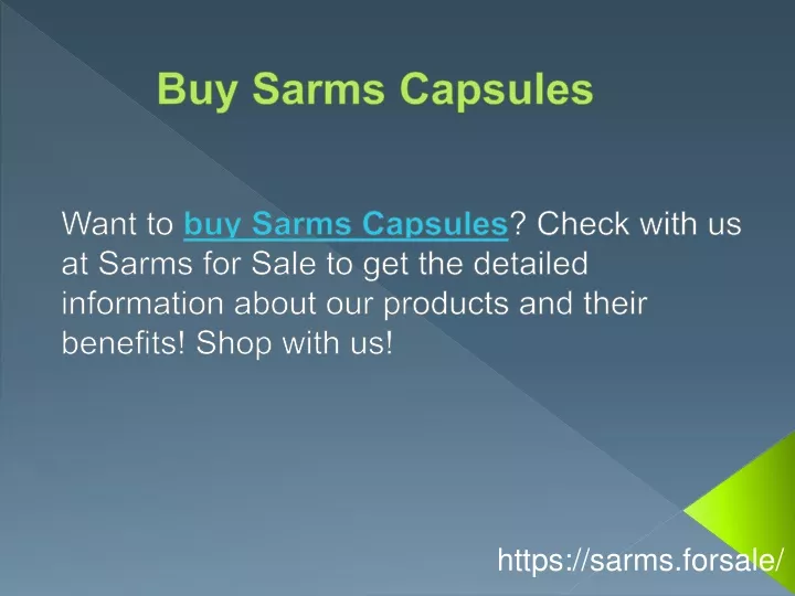 buy sarms capsules