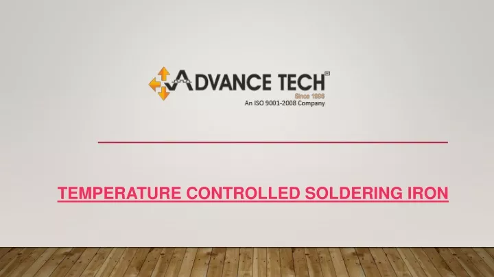 temperature controlled soldering iron