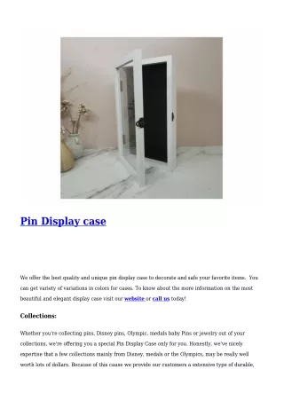 Pin Display case pdf
