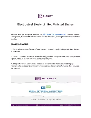 esl steel share price