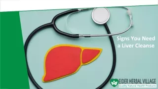 Signs You Need a Liver Cleanse - Eider Herbal Village