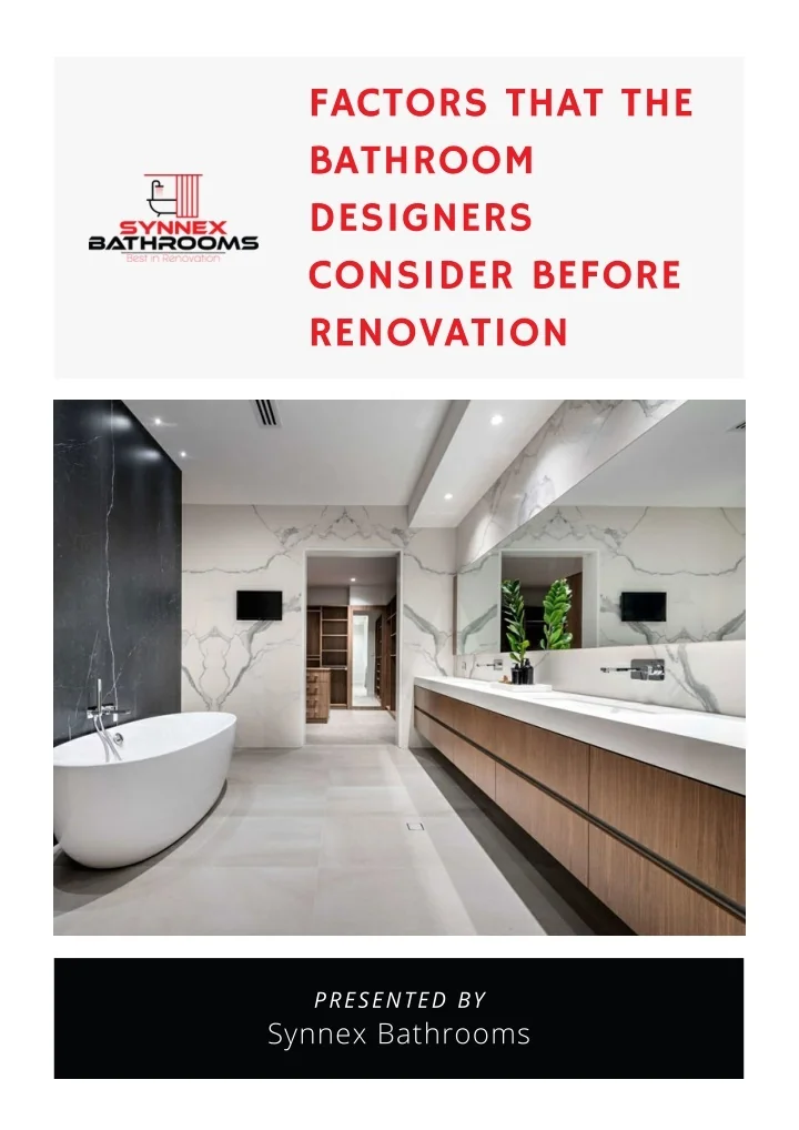 PPT - Factors that the Bathroom Designers Consider Before Renovation ...
