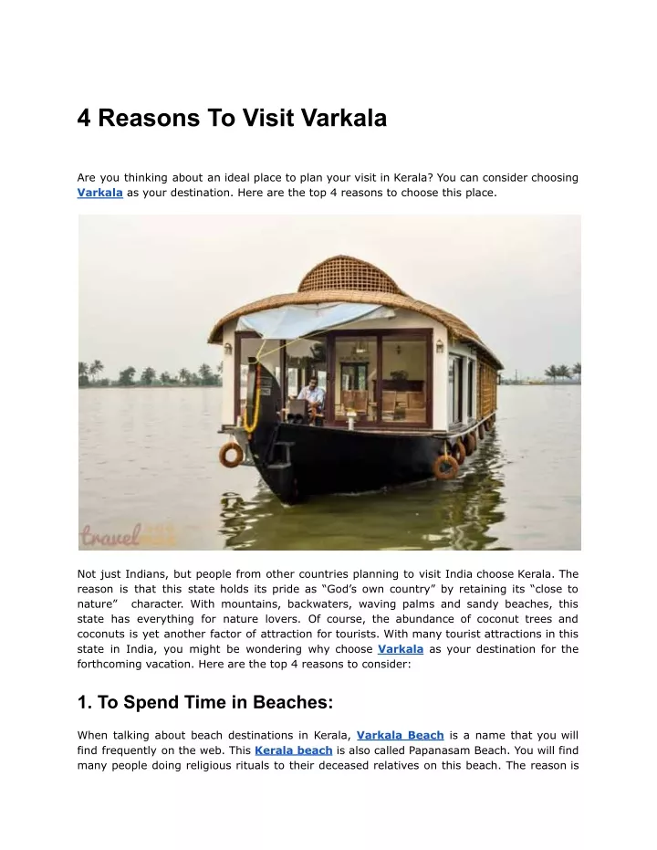 4 reasons to visit varkala