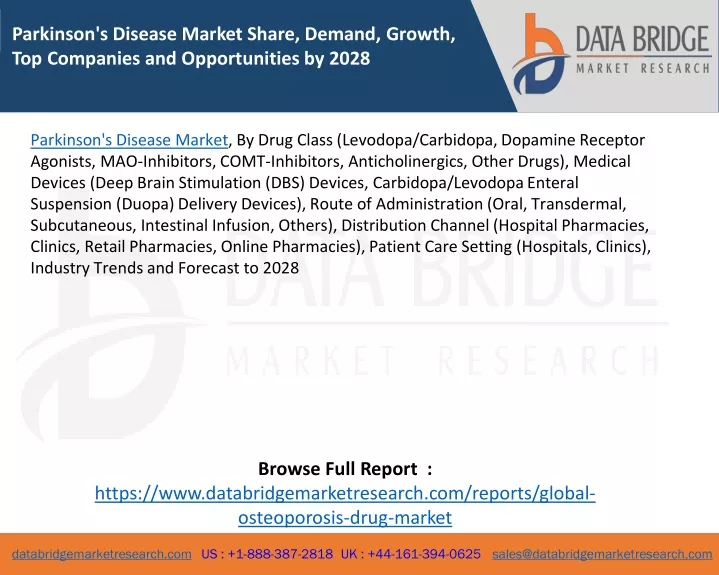 parkinson s disease market share demand growth