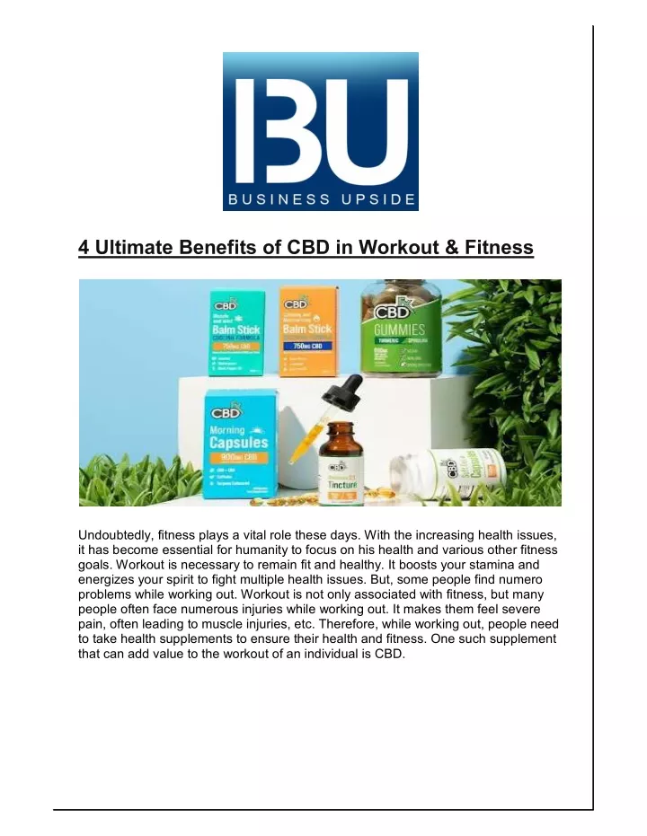 4 ultimate benefits of cbd in workout fitness