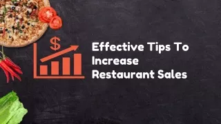 Effective Tips To Increase Restaurant Sales