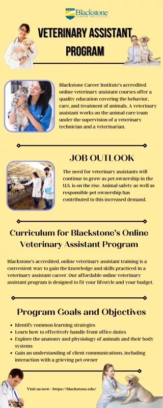 Veterinary assistant program