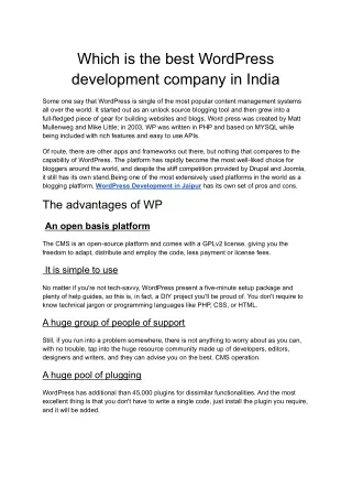 WordPress development in Jaipur
