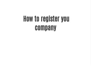 How to register your company in india