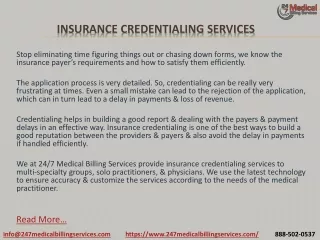 insurance credentialing services