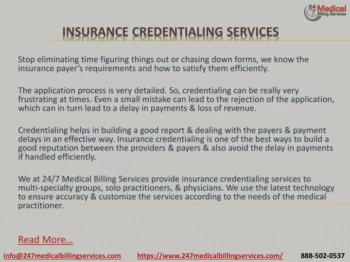 insurance credentialing services