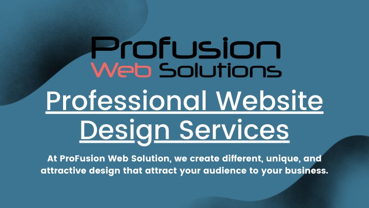 professional website design services at profusion