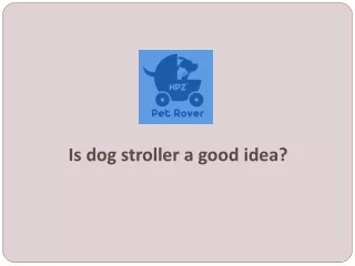 Is dog stroller a good idea?