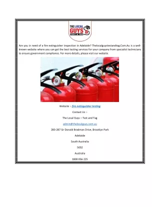 are you in need of a fire extinguisher inspection