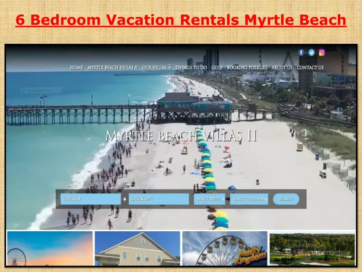 6 bedroom vacation rentals myrtle beach