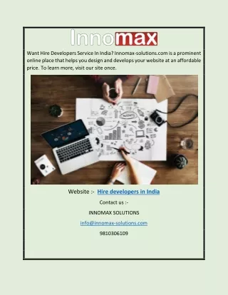 Hire Developers In India |innomax-solutions.com