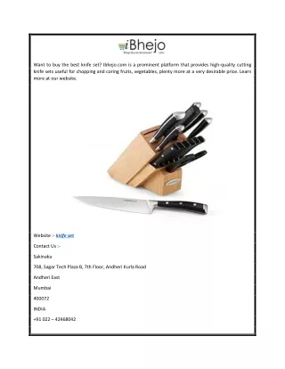 Knife Set  Ibhejo.com