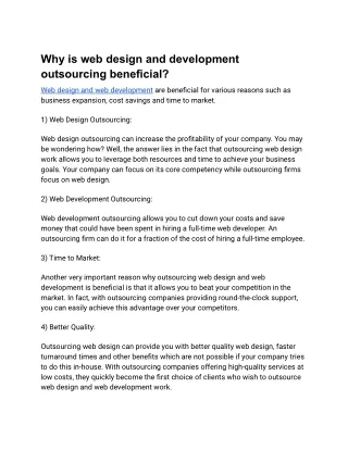 why outsourcing web design and web development for your website_