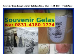 Souvenir Pernikahan Murah Tatakan Gelas ౦8ᣮI·4I8౦·I774(WA)