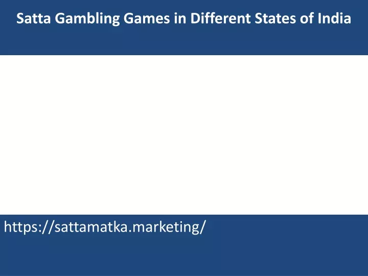 satta gambling games in different states of india