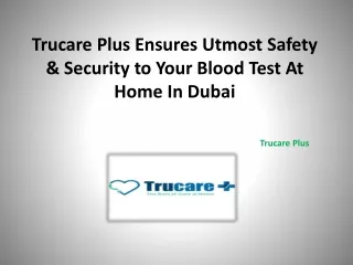 Blood Test At Home In Dubai