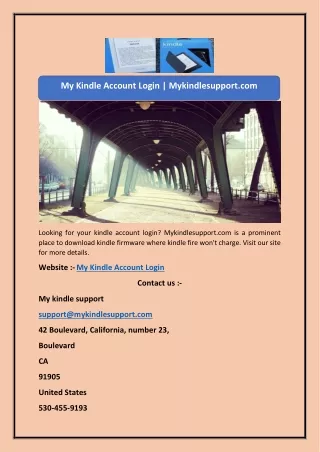 My Kindle Account Login | Mykindlesupport.com